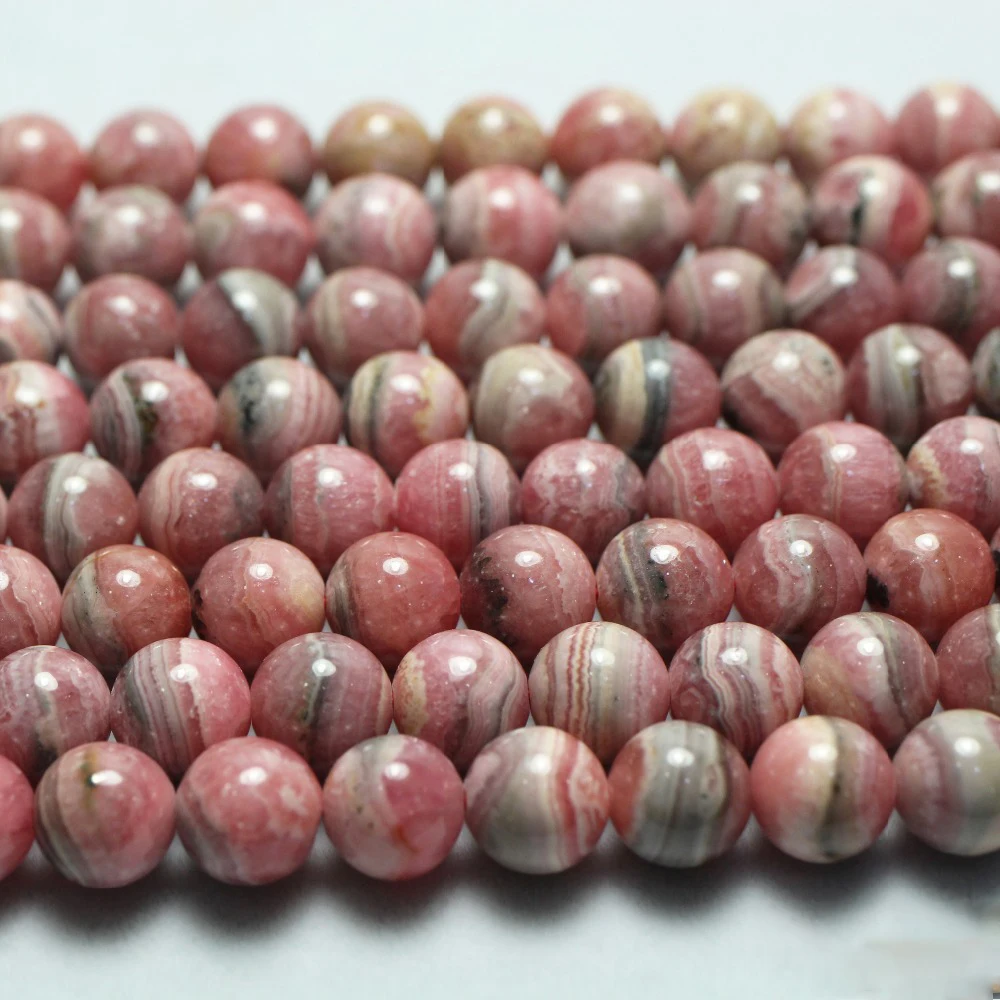 1 strands  natural  Rhodochrosite Round Loose Beads 15\