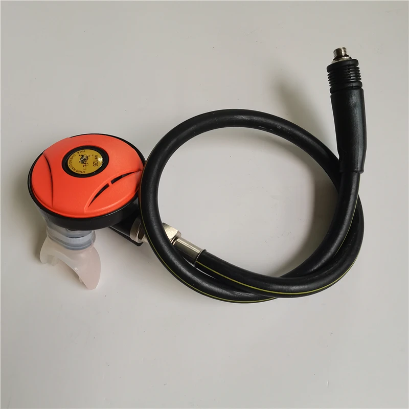 Tubo de snorkel para mergulho, equipamento de snorkel com redutor de pressão regulador de mergulho subaquático, respiração secundária para mergulho