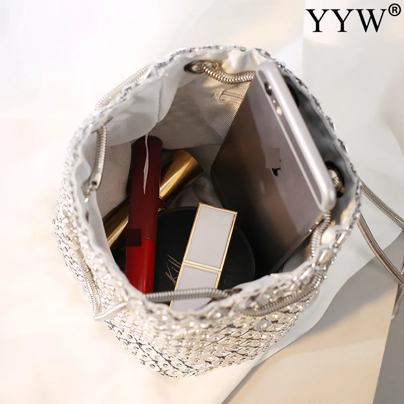 Fashion Brand Women Clutch Bag Blingbling Trendy Bucket Bag Exquisite For Women Ladies Wedding Party Handbag Women Shoulder Bag