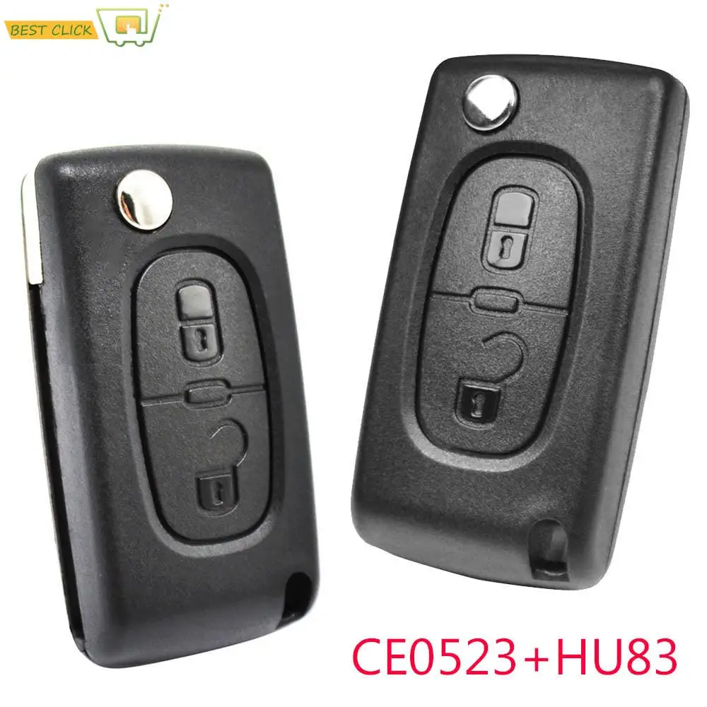 Car Key Remote Flip Key Shell Case For Citroen C2 C3 C4 C5 C6 C8 For Peugeot 308 207 307 3008 5008 807 2 Buttons CE0523 CE0536