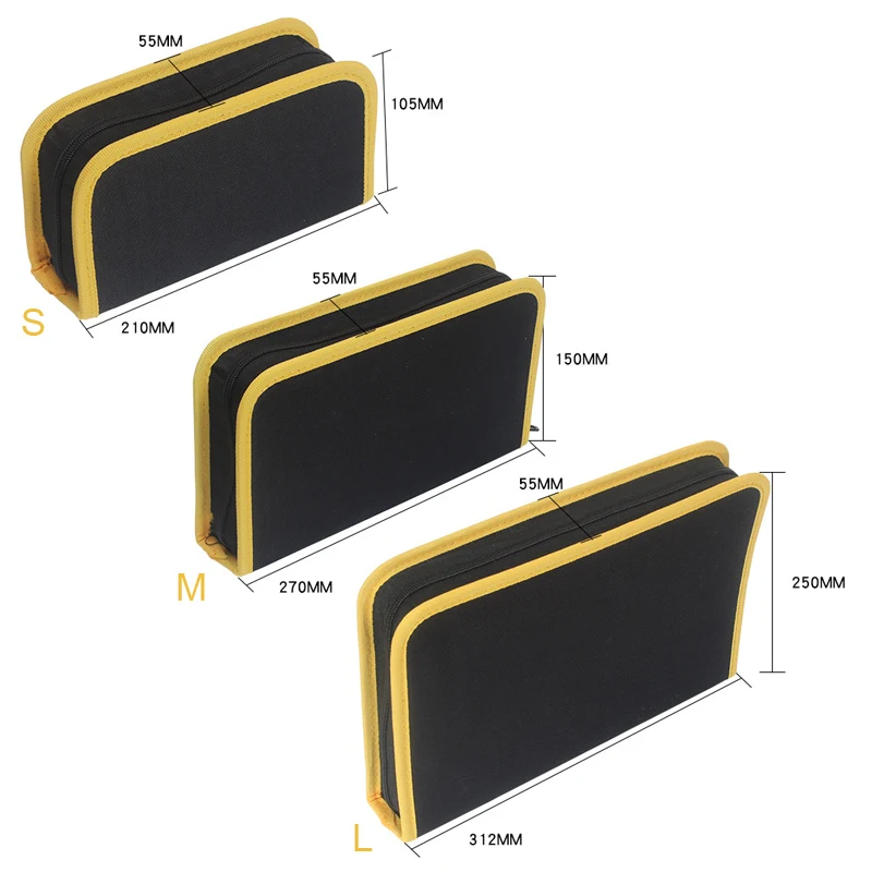 Oxford Canvas Waterproof Storage Hand Tool Bag Screws Nails Drill Bit Metal Parts Tools Bag Case S/M/L Size