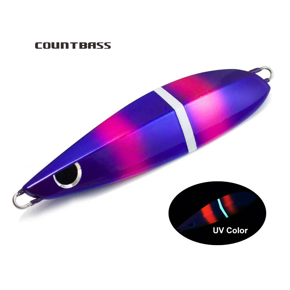 

150g 5.3oz Countbass Jigging Lures, Spunky Slow Jigs, Saltwater Metal Jigg Lures UV Colors available