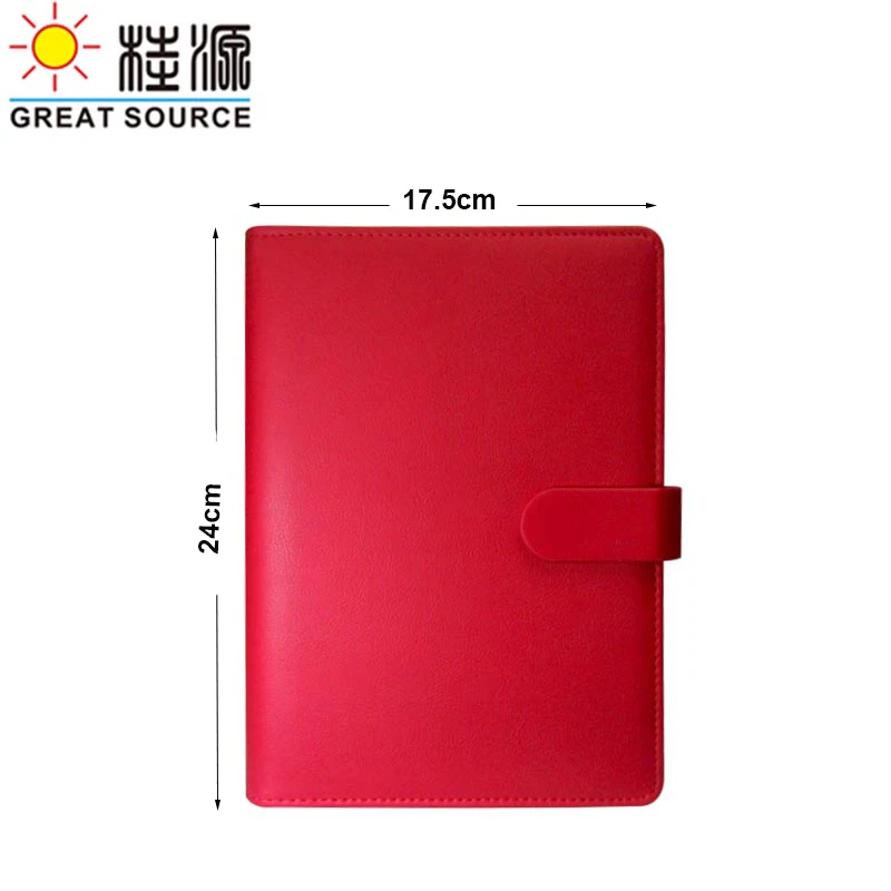 MQQ A5 Binder Folder agenda Journal Cover Leather Folder Portfolio Loose Leaf A5 Planner For School Stationery Supplies Sticky