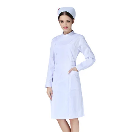 Uniforme de enfermera de manga corta para mujer, uniforme médico de laboratorio blanco de verano, uniforme de médico fino, tatuaje, artista, belleza general