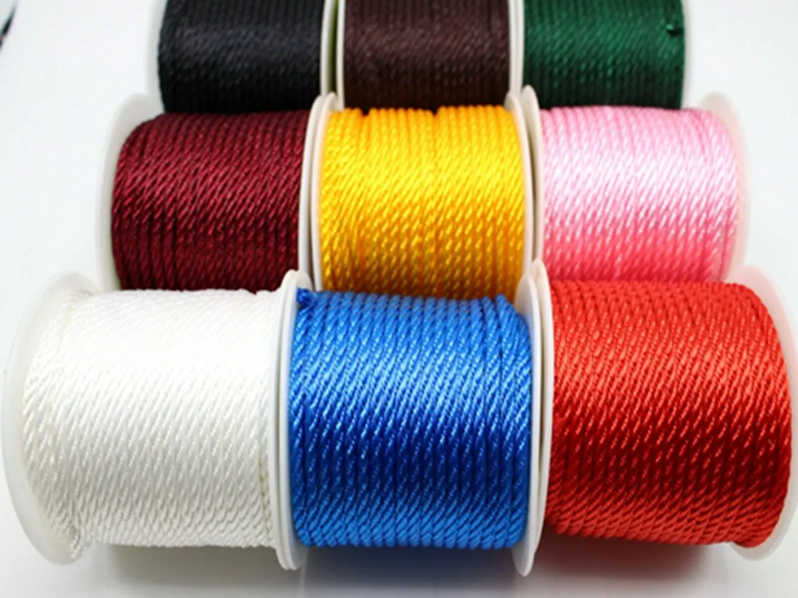 16.4 Feets 3mm Nylon String Chinese Satin Silk Braided Cord Love Binding Rope