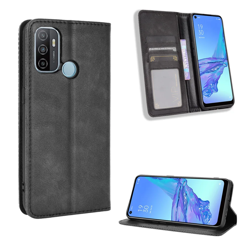 For OPPO A53s Case Premium Leather Wallet Leather Flip Case For OPPO A53S CPH2135 A 53S A53 S OPPOA53S 2020 A53S 5G Case