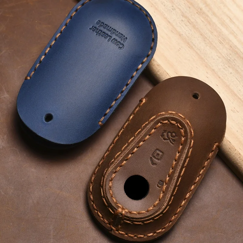 Leather Car Remote Key Fob Case Key Cover For Mercedes Benz 2021 C Class S Class W223 S350 S400 S450 S500 C200 C260 2021