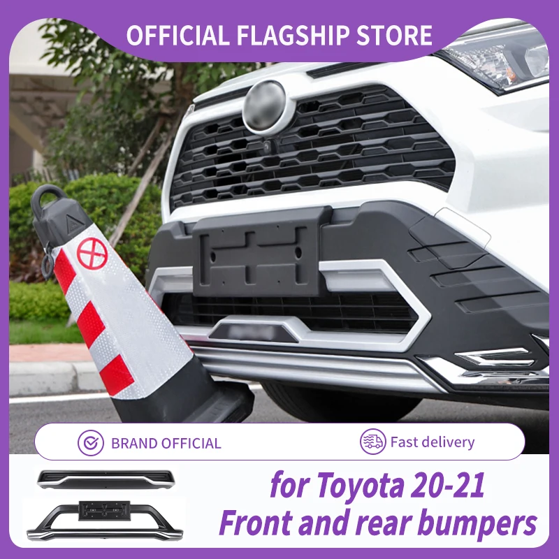 Car Front / Rear Bumper Lip Splitter Diffuser Lip Body Kit Spoiler Bumpers Protector for Toyota RAV4 20-21 ABS anti-collision