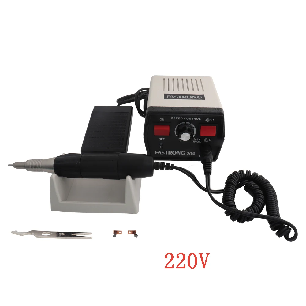 Dental Lab Micromotor Micro Motor 35000 35K RPM 204 Polishing Machine+102 Handpiece Laboratory Equipment 110V 220V