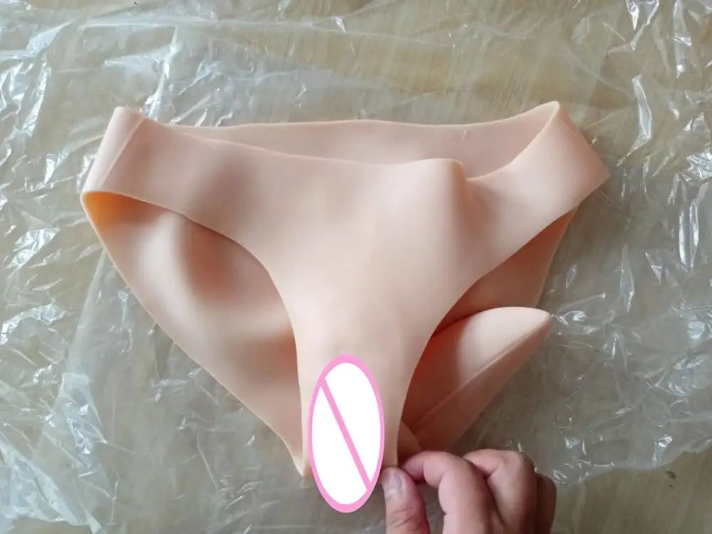 Vagina Boxer Briefs Penetratable Underwear Silicone Fake Vagina Panties Men for Crossdresser Transgender Shemale Gaff Soft Tits