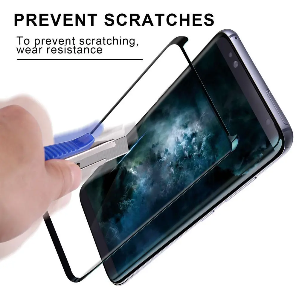 JGKK 3D Curved Glass For Samsung Galaxy S8 S9 Plus Note 8 9 Tempered Glass Case Friendly Screen Protector For S8 plus S9 Shield