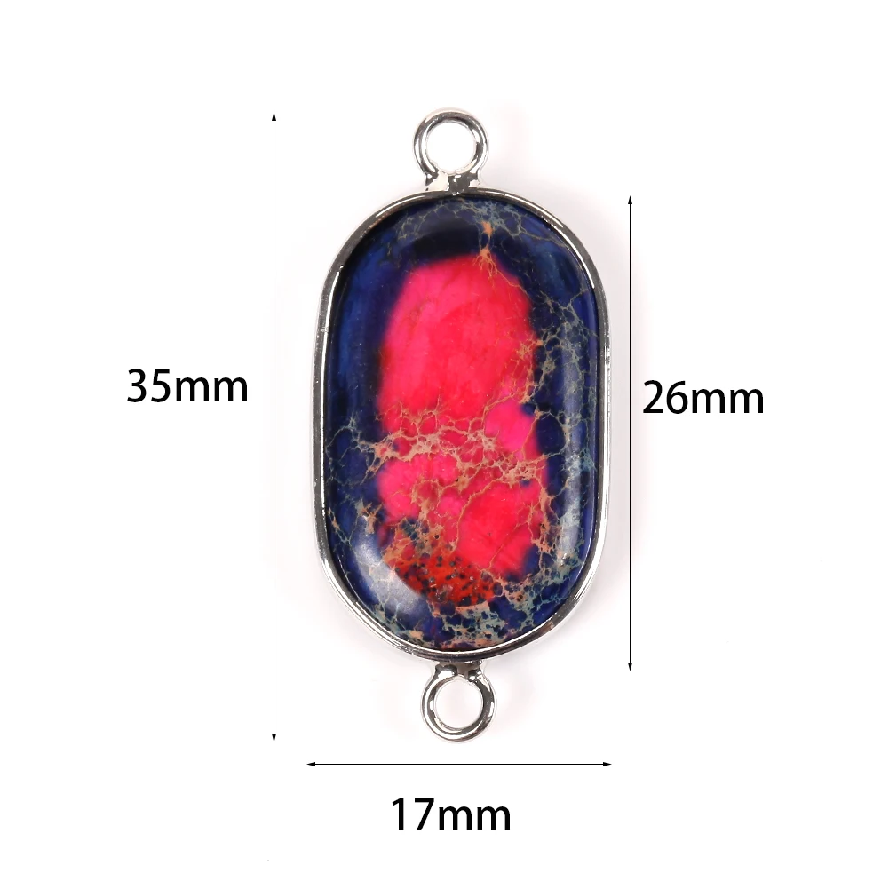 Natural Stone Pendant Charms Sea Sediment Connector Pendant For Jewelry Making Diy Necklace Bracelet Crafts Accessories 35x17mm