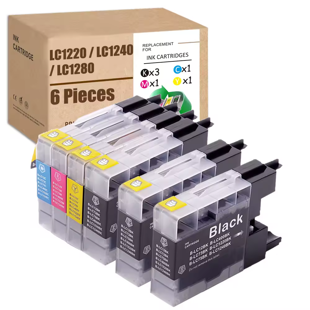 For Brother Ink Cartridge LC1280 LC1240 Printer Ink LC1220 for MFC-J280W J430W J435W J5910DW J625DW J6510DW J6910DW DCP-J725DW Похожие на AliExpress