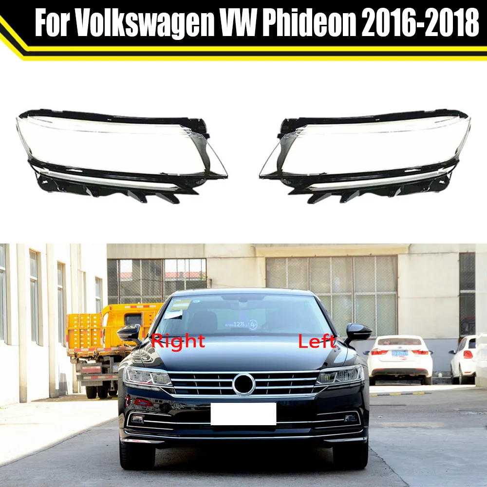 

For Volkswagen VW Phideon 2016 2017 2018 Car Front Headlamp Lamp Cover Glass Shell Headlight Cover Transparent Lampshade Lens