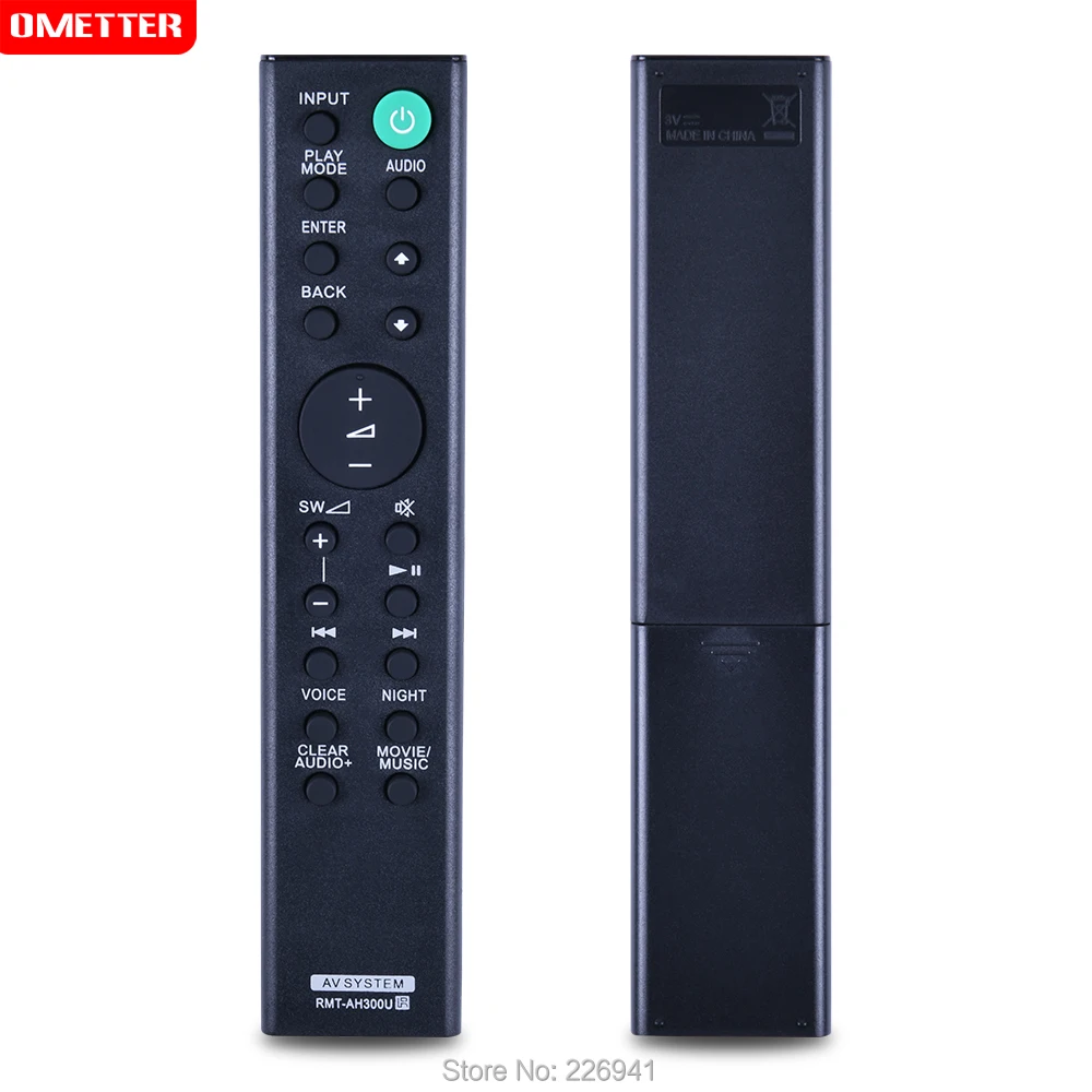 RMT-AH300U Soundbar Remote Control for Sony Sound Bar HT-CT291 SA-CT290 SA-CT291 HT-CT290 HTCT290