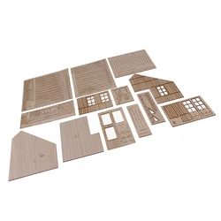 Military Models Kits Wood House DIY 1/35 Scale Military Wargame House Model