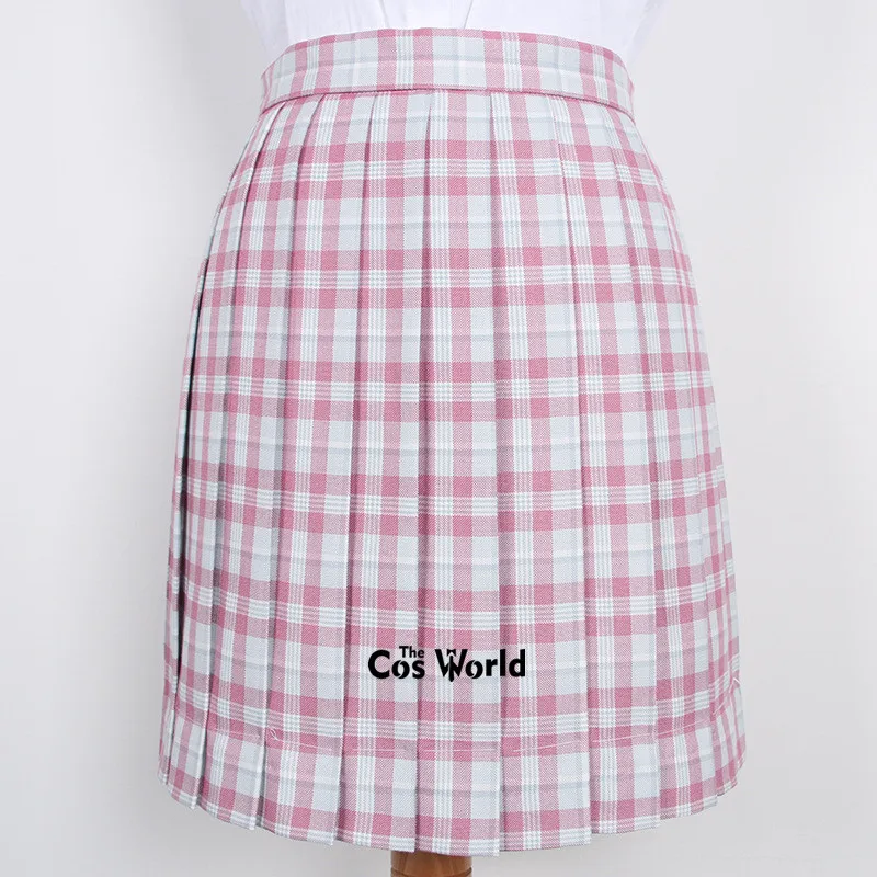 [Sakura] Girl's Women's Japanese Summer High Waist Pleated Plaid Skirts For JK School Uniform Students Cloths