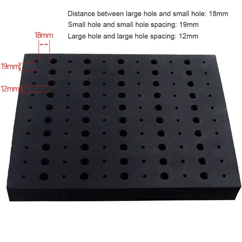 Support rangement plateau routeur à 110 trous pour fraises à tige 1/4 organisateur mèches mousse EVA 4XFD