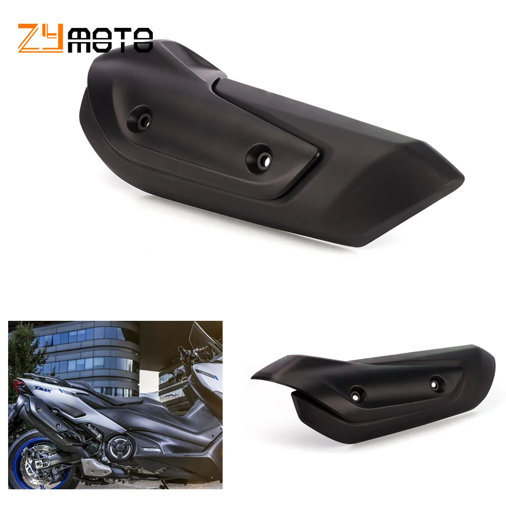 

TMAX530 Black Muffler Exhaust Pipe Cover Cowl FOR YAMAHA TMAX 530 2017 2018 2019 TMAX 560 2020 2021 TMAX560 TECH MAX