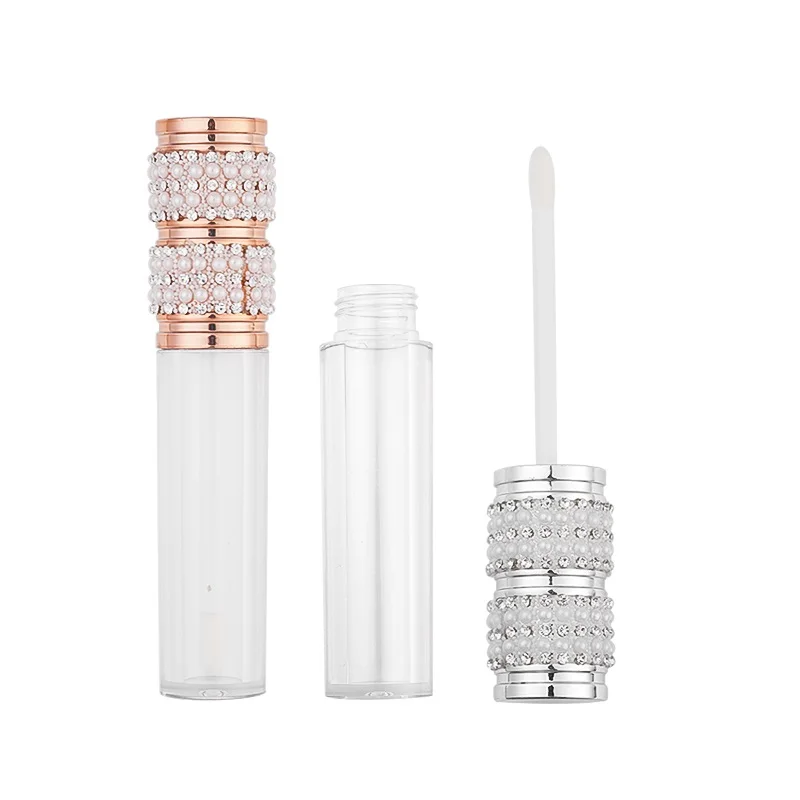 

10/30pcs Empty Lip Gloss Tubes 5ml Rose Gold Silver Cosmetic Lipgloss Packaging Refillable Bottle Rhinestone Lip Gloss Container