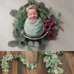 Newborn Photography Faux Fur Props Artificial Rattan For Baby Posing Shoot Photo Prop Basket Stuffer Layer Accessories