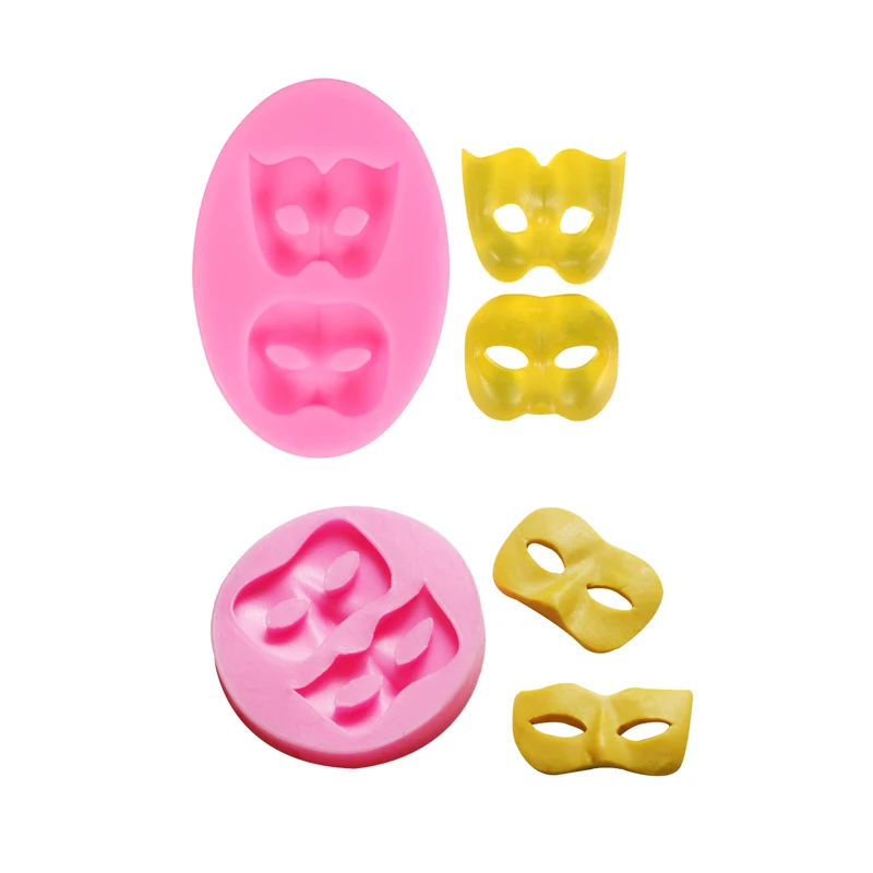 Kitchenware Accessories Two Mask Cooking Tools Wedding Cake Decoration Silicone Mold For Baking Fondant Sugar Craft Eid Candy