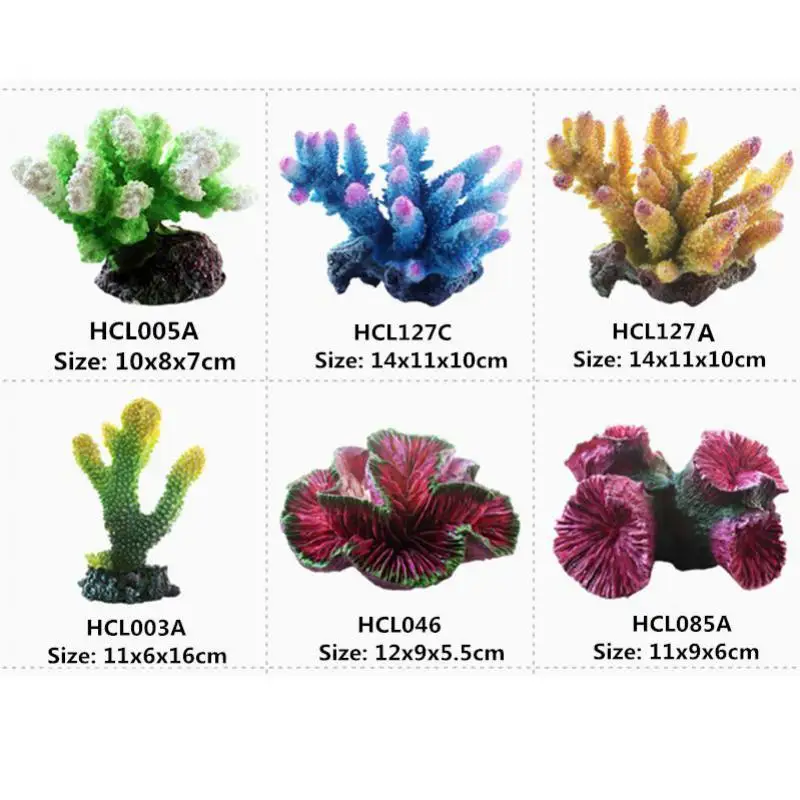 Nice Resin Artificial Coral Aquarium Decoration Rock Fish Tank Coral Reef Ornament Stone Coral Aquarium Accessories 12 Styles