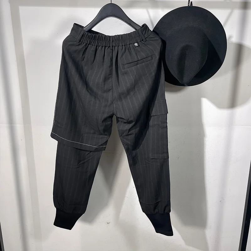 Owen Seak – pantalon crayon décontracté pour hommes, vêtement gothique, survêtement de rue, ample, longueur mollet, noir, automne et printemps