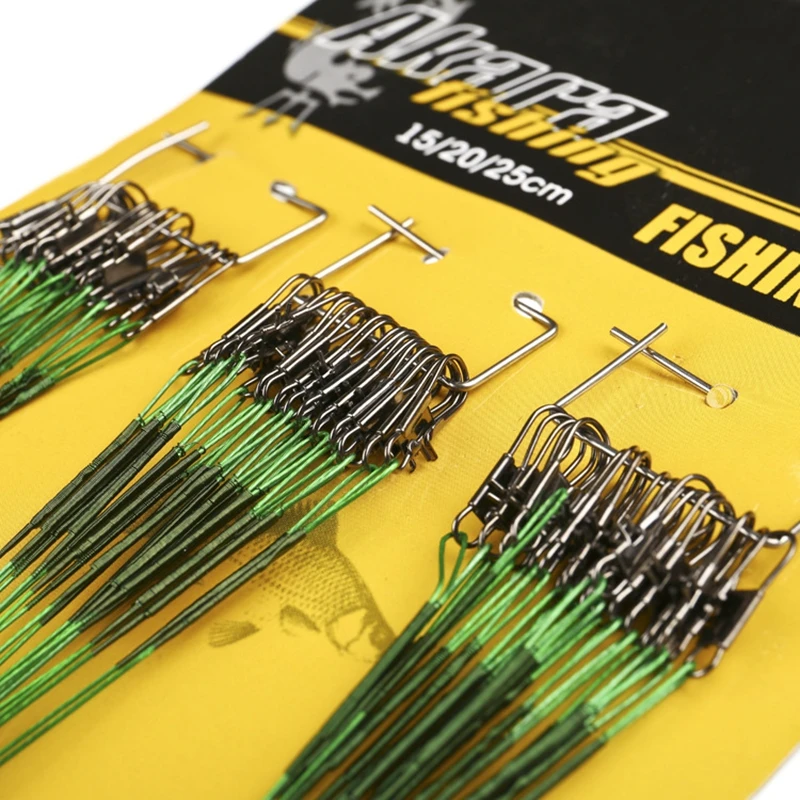 60 قطعة النايلون المغلفة الصلب خيط صيد 15 سنتيمتر 20 سنتيمتر 25 سنتيمتر المقود قطب الرصاص تتبع أدوات خيط صنارة صيد
