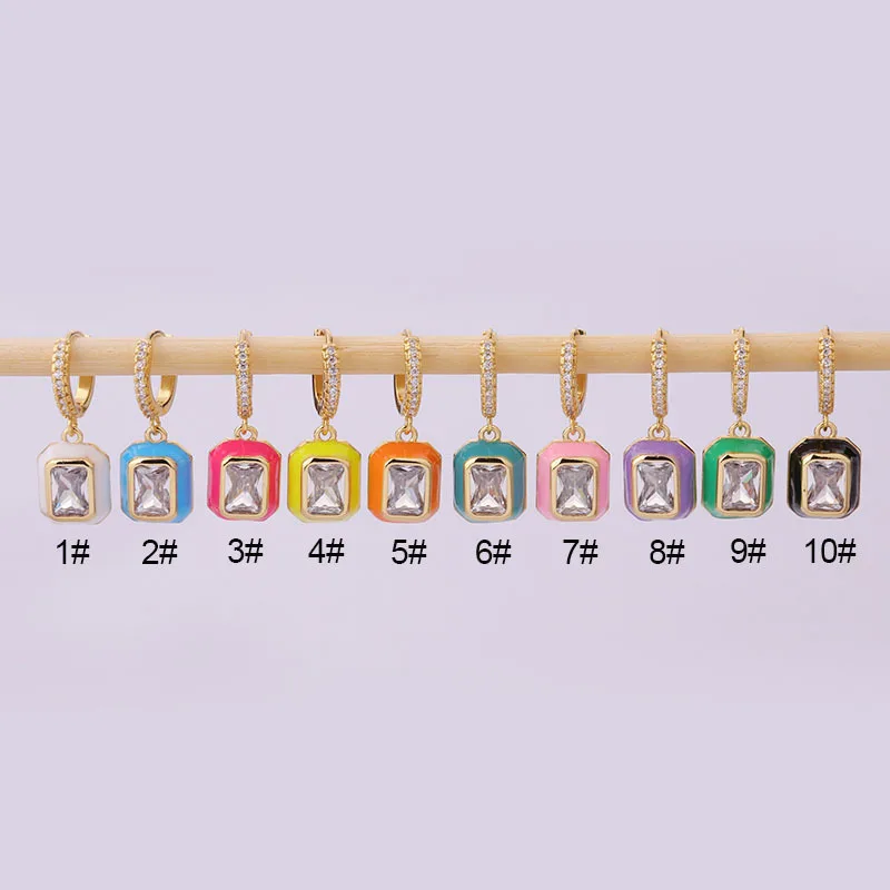 1PC Stainless Steel Square Shape Cartilage Earrings for Women Men Hoop Earring Ear Clip Helix Piercing Jewelry