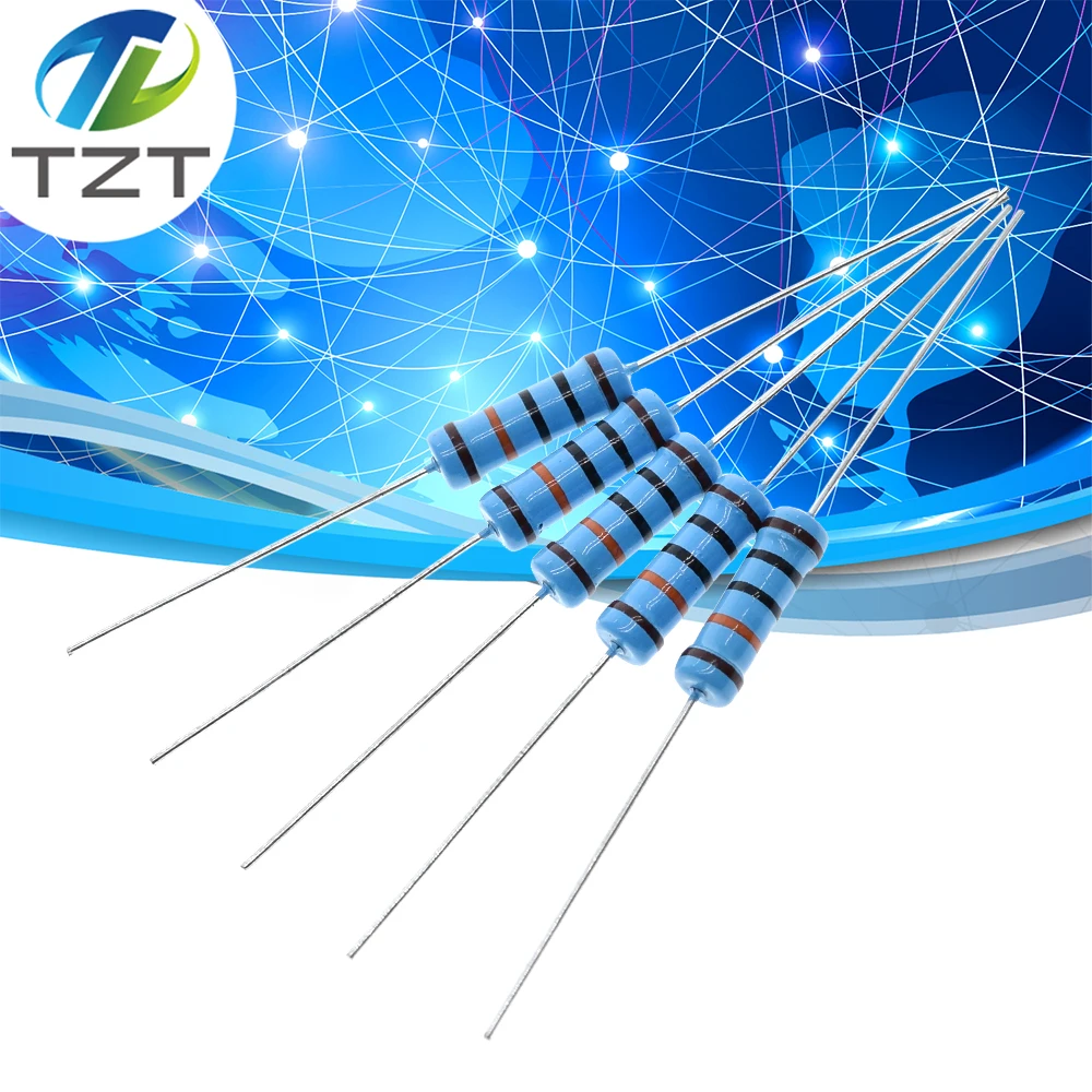 Resistencia de película metálica 20 piezas, 2W, 1% 1R ~ 1M, 2.2R, 4.7R, 10R, 22R, 47R, 100R, 220R, 470R, 1K, 10K, 100K, 2,2, 4,7, 100, 10, 22, 47,
