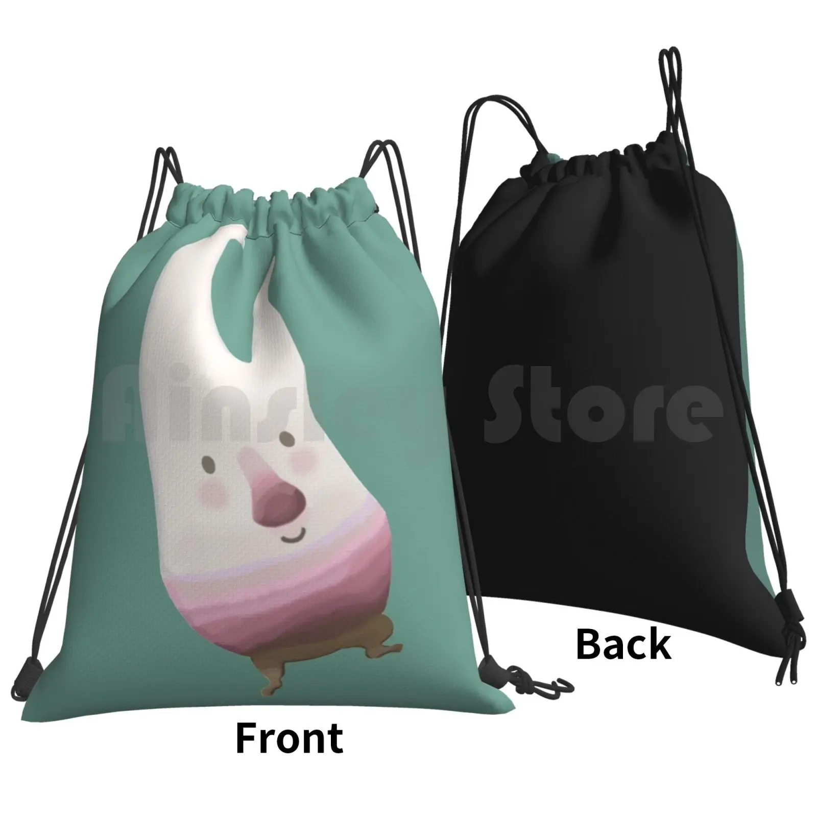 Basta Neep! Zaino borsa con coulisse equitazione arrampicata borsa da palestra Adventures Abney Teal Neep Poc Bop Rag Doll Dog Island rapa
