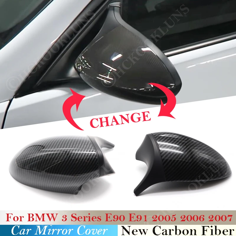 

Rear-View Caps Side Wing Mirror Cover Carbon high quality black For BMW 3 1 Series E90 E91 2005 -2007 E82 E97 E92 E88 E93 E81