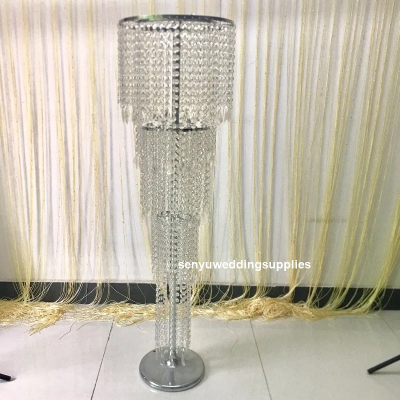 NEW style tall 4 tier excellent acrylic crystal flower stand centerpiece for wedding &big events senyu2560