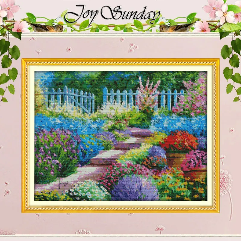 

Colorful Rural (2) Counted Cross Stitch 11CT 14CT Cross Stitch Set wholesale Scenery Cross-stitch Kit Embroidery Needlework