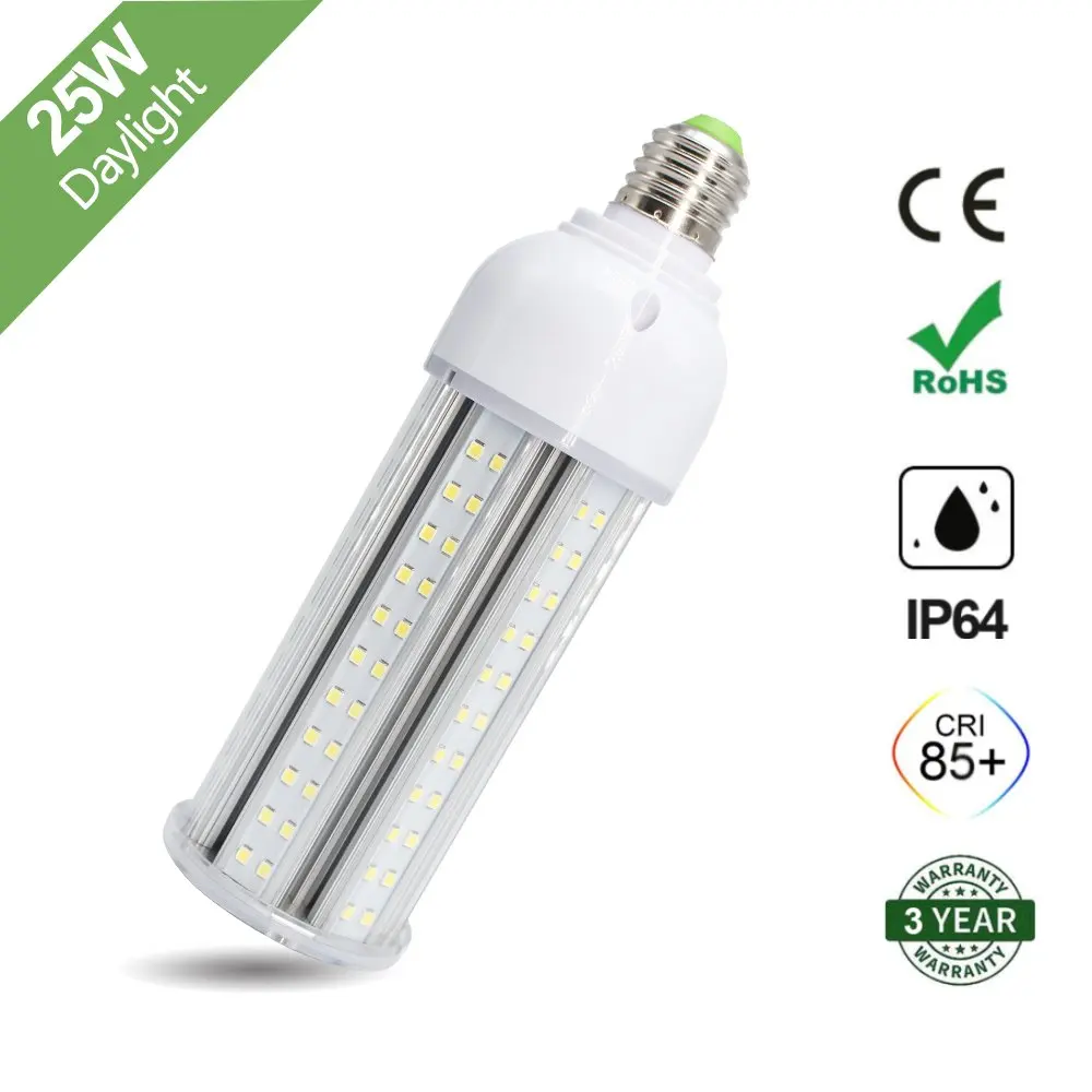 

25W LED Corn Light Bulb,2400 Lumens,E26 BASE, Metal Halide Replacement for Indoor Outdoor Large Area Lighting, Street