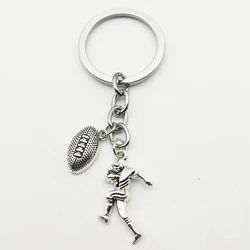 Rugby Team Keychain Jersey Ball Pants Charm Keychain  Never Give Up Creative Classmate Graduation Gift Jewelry Crafts