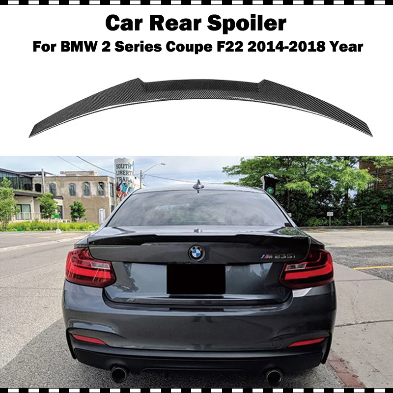 

M4 style Carbon fiber rear trunk spoiler For BMW 2 series coupe 220i 225i M235i M240i 2014 - 2020 F22 CF rear spoiler wing