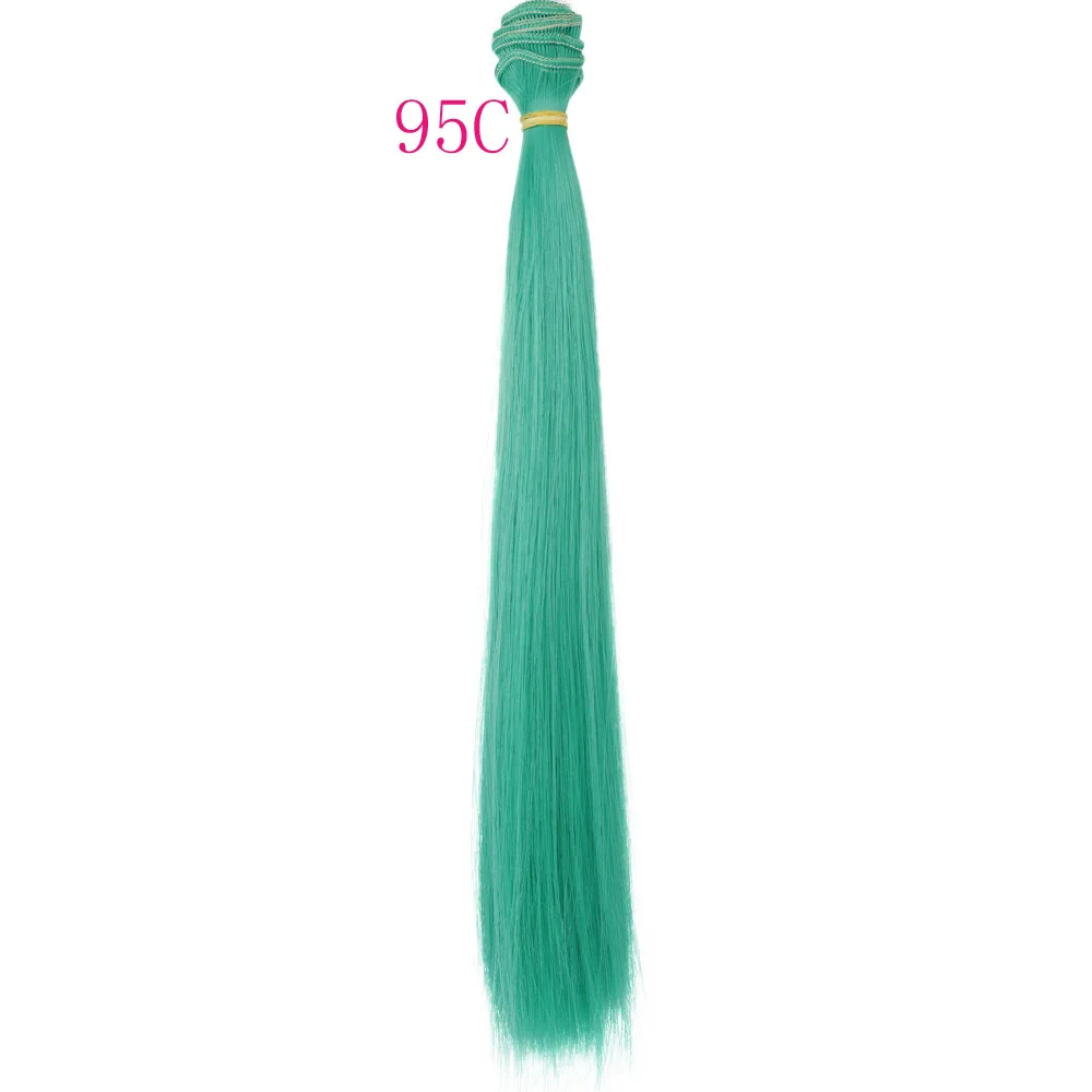 30cm*100cm doll hair Pink white green blue browncolor orange yellow color straight BJD doll trees diy doll wigs