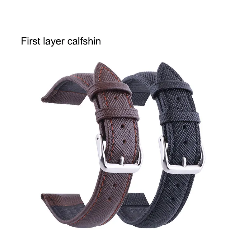 UTHAI P01 22mm Watch Band Leather Straps 12-24mm Watch Accessories High Quality Brown Colors Watchbands