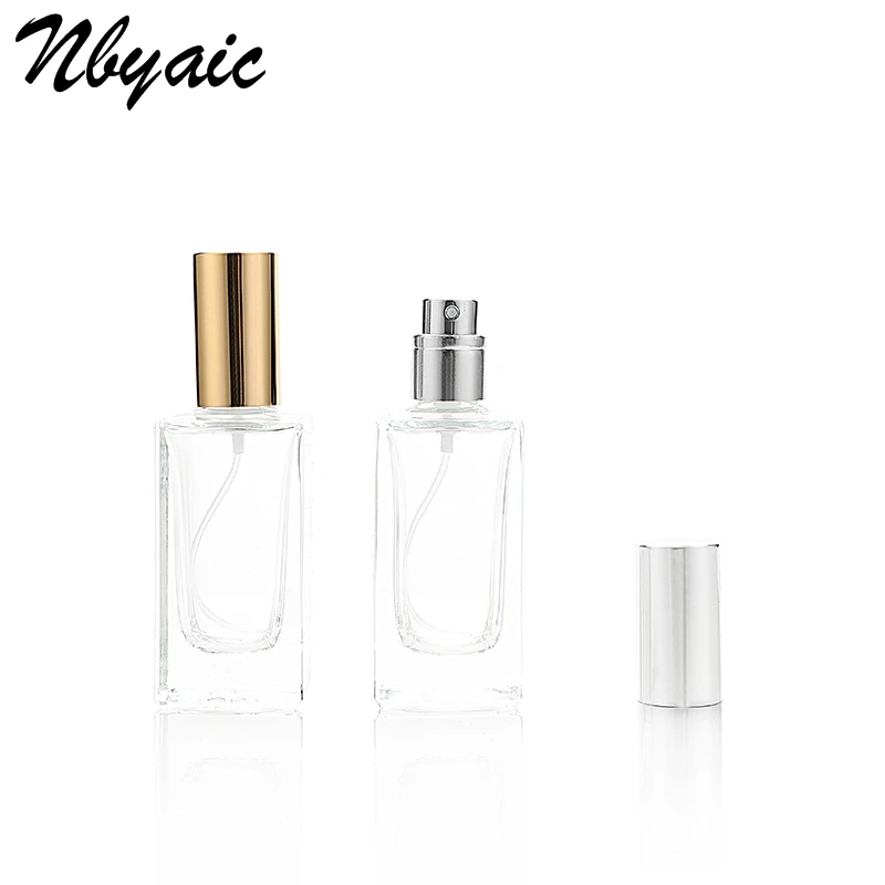 Nbyaic 1pcs 30ml transparent glass, perfume, bottling, perfume spray, empty bottle, mist, makeup, water, portable perfume bottle