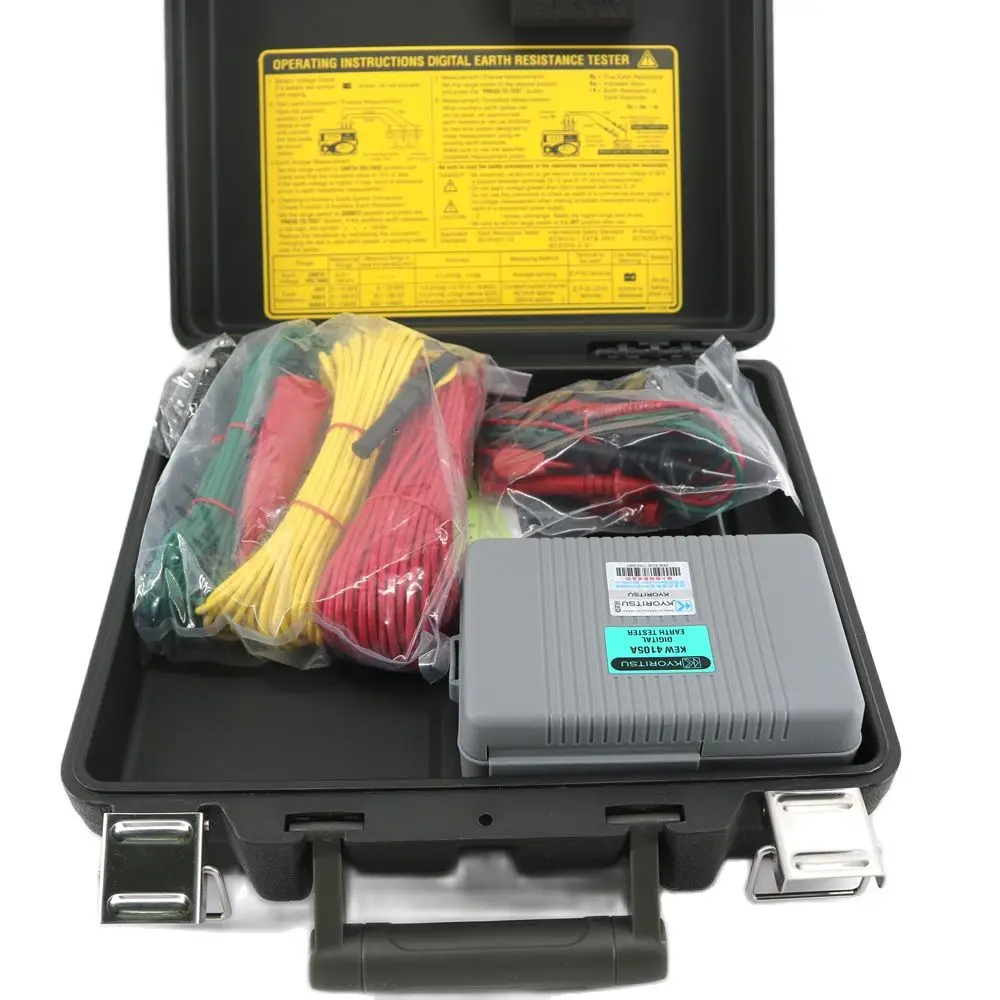 

Original Kyoritsu 4105AH Digital Earth Tester Range 0-20/200/2000OHM KEW4105A-H Resistance Meter