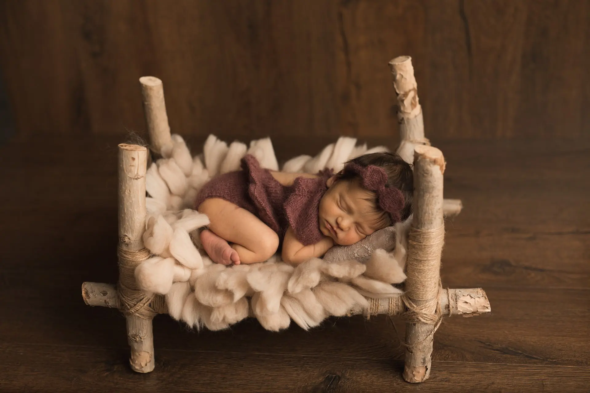 Baby Photography Props Newborn Photo Shooting Blanket Weaving Thick Basket Filler Wool Blanket Infant Accessories Foto Studio