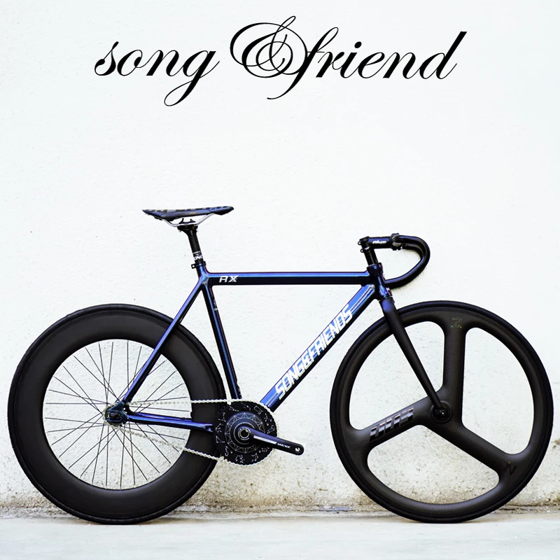 SF RX Track BIke Aluminum Alloy Bike Fixed Gear Bicycle  Racing Muscles Frame Half Carbon Front Fork Single Speed Fixie