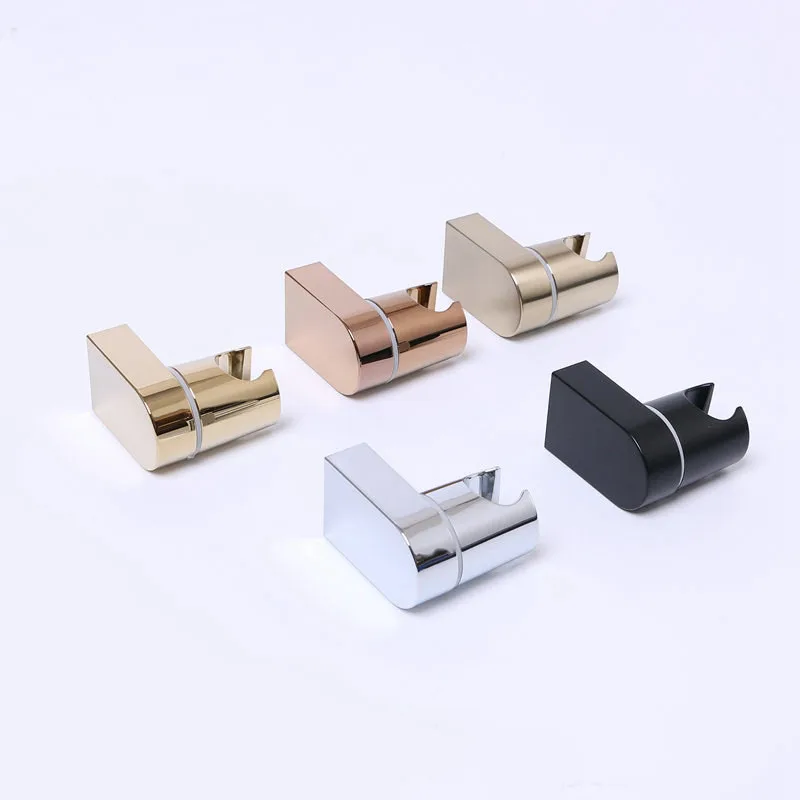 Shower Head Holder Polished Gold Bracket Stand Rotatable For Bathroom Use Standard Size Bathroom Accessories ABS Plastic