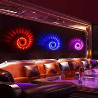 RGB Spiral Hole LED Wall Light Effect Wall Lamp With Remote Controller Colorful Wandlamp For Bar Lobby KTV Home Party Decoration