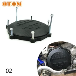 OTOM Motorcycle Clutch Protection Cover Black Motocross Engine Guard Case For YAMAHA WR250F YZ250FX YZ450F YZ450FX WR450F