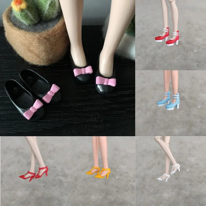 

Hot Sell 1/6 Fashion Shoes For Blyth Dolls Fashion Doll Shoes For 1/6 Licca Doll Mini Shoes For Momoko 1/6 BJD Doll Accessories