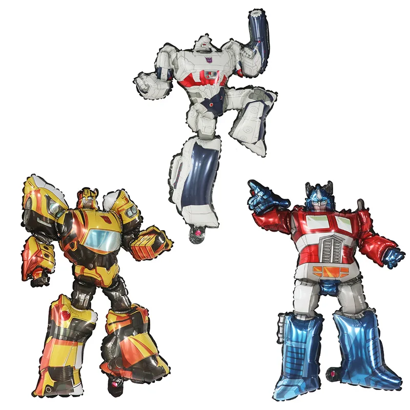 10/50pcs Cartoon Transformers Optimus Hornet Foil Balloons Hero Birthday Theme Party Decoration Helium Ball Kids Toys Air Globos