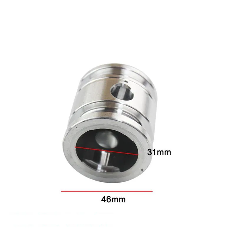 Pistón eléctrico de doble anillo, accesorio de herramientas de aluminio, 65 unidades